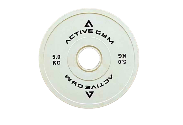Състезателни калибровани дискове Active Gym 0.5кг. Бели на марката Active Gym от вносител на полупрофесионални и професионални фитнес уреди и аксесоари PulseGymShop.bg