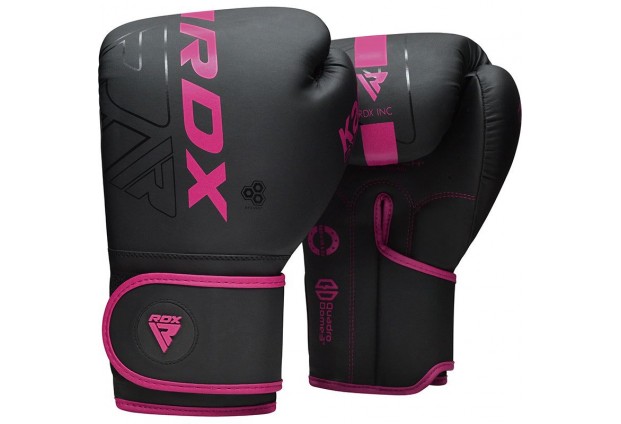 Боксови ръкавици RDX - F6 , черни/розови