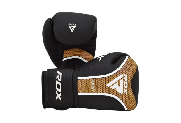 Боксови ръкавици RDX - Aura Plus T-17 , черни/златисти