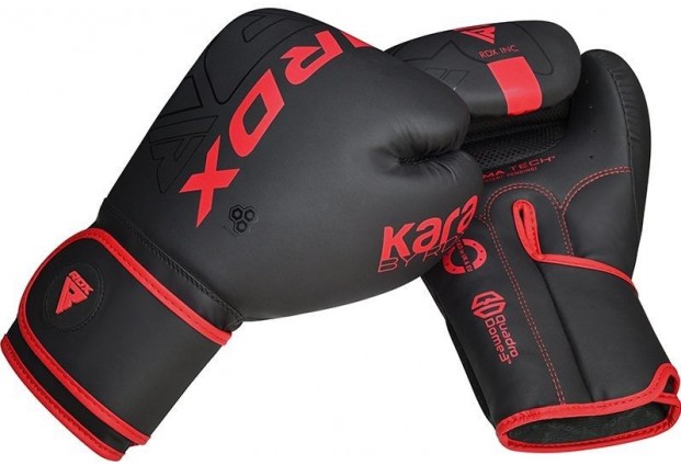 Боксови ръкавици RDX - F6 , черни/червени