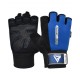 Фитнес ръкавици RDX - W1 Half, сини