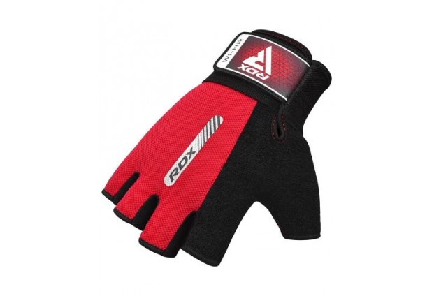 Фитнес ръкавици RDX - W1 Half, червени